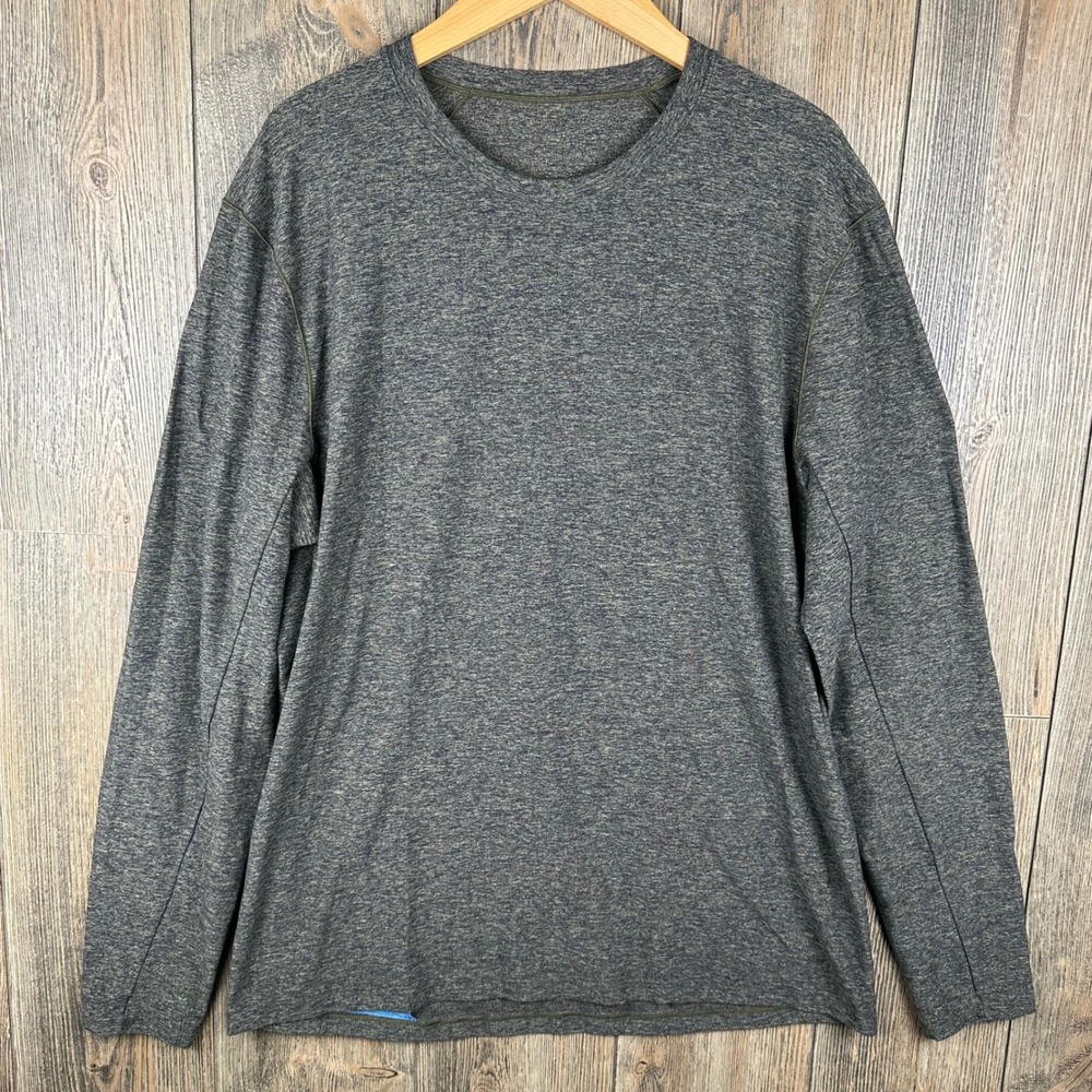 Lululemon Surge Warm Long Sleeve Crewneck Sweatshirt Green Size XL Athletic - Picture 2 of 7